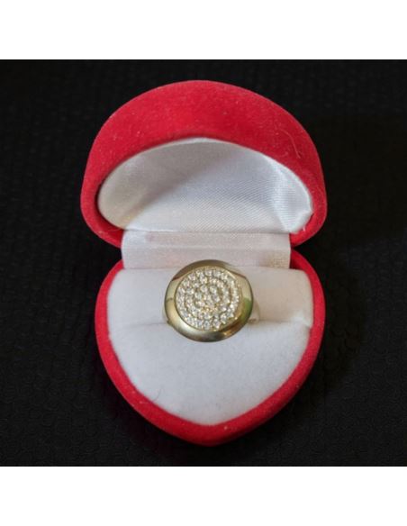 Pierścionek Okrągły z Cyrkoniami 2,79g pr.333 r.17