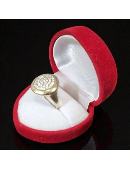 Pierścionek Okrągły z Cyrkoniami 2,79g pr.333 r.17