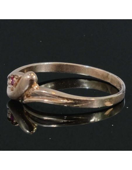 Pierścionek z Czerwonym Oczkiem 1,22g pr.585 r.13