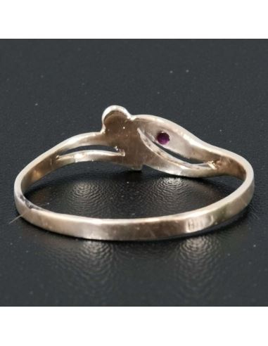 Pierścionek z Czerwonym Oczkiem 1,22g pr.585 r.13