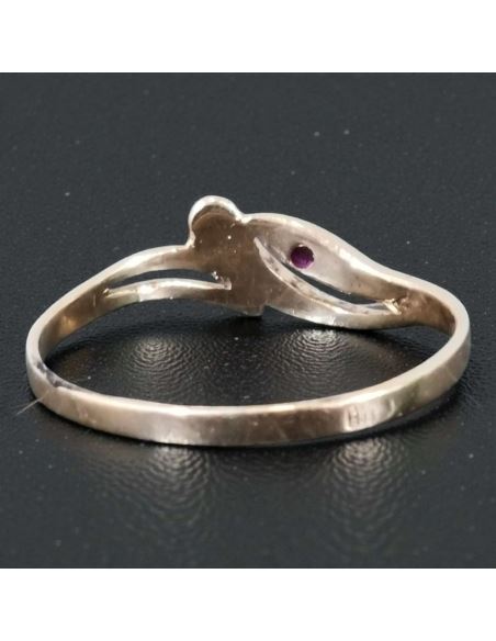 Pierścionek z Czerwonym Oczkiem 1,22g pr.585 r.13