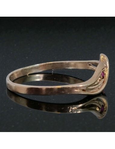 Pierścionek z Czerwonym Oczkiem 1,22g pr.585 r.13