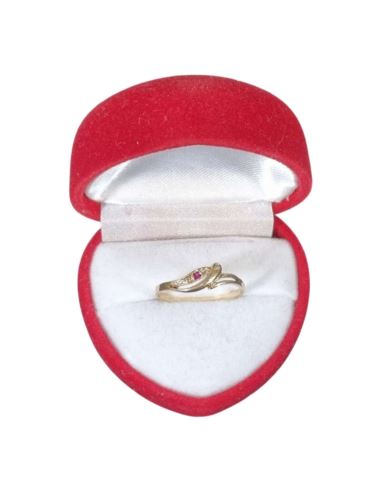 Pierścionek z Czerwonym Oczkiem 1,22g pr.585 r.13