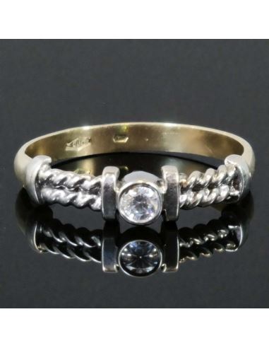 Pierścionek z Białym Złotem 2,24g pr.585 r.16