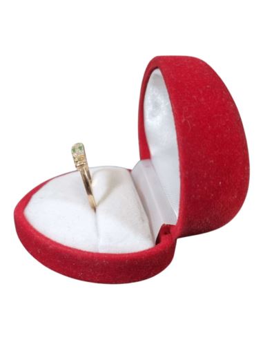 Pierścionek Dwa Zielone Kamienie 2,01g pr.585 r.13