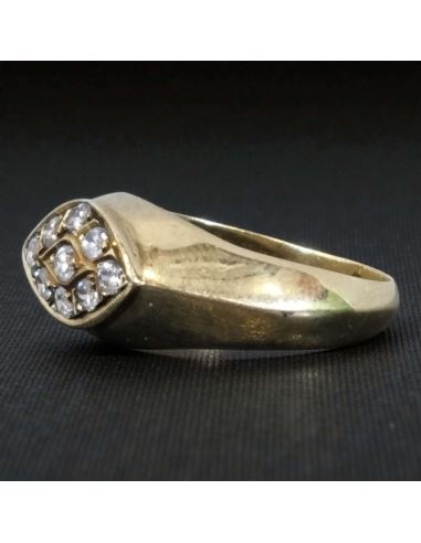 Złoty Pierścień z Kamieniami 6,22g pr.585 r.20