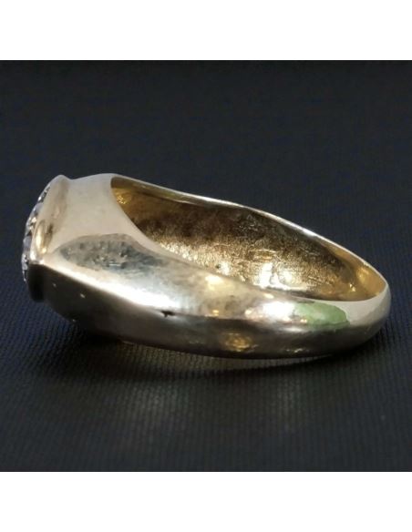 Złoty Pierścień z Kamieniami 6,22g pr.585 r.20