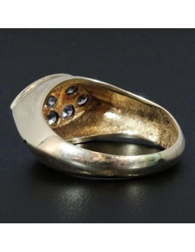 Złoty Pierścień z Kamieniami 6,22g pr.585 r.20