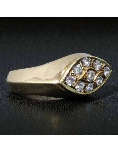 Złoty Pierścień z Kamieniami 6,22g pr.585 r.20