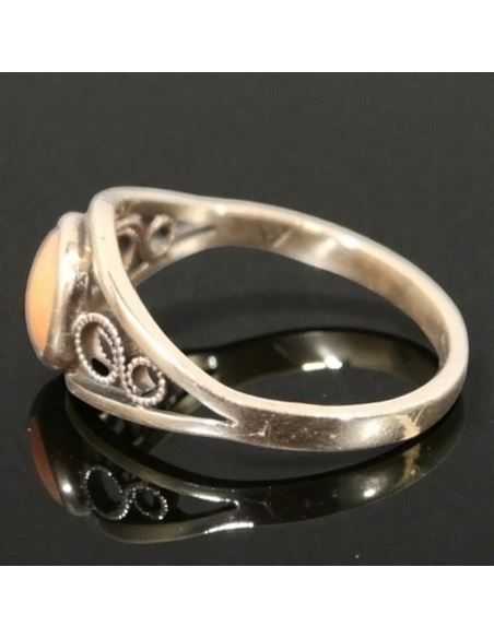 Pierścionek z Jasnym Koralem 2,12g pr.585 r.11