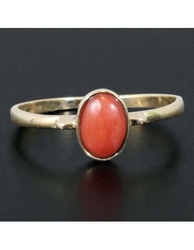 Pierścionek z Drobnym Koralem 1,41g pr.585 r.17