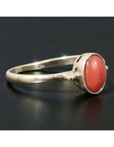 Pierścionek z Drobnym Koralem 1,41g pr.585 r.17