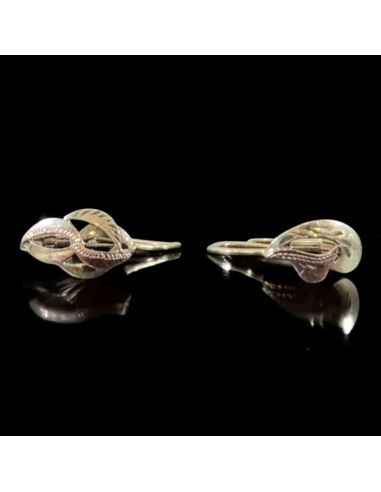 Kolczyki Dwukolorowe Łezka 1,45g pr.585