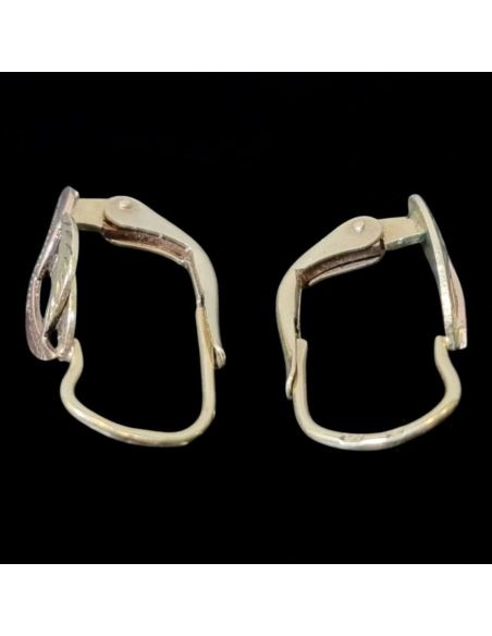 Kolczyki Dwukolorowe Łezka 1,45g pr.585