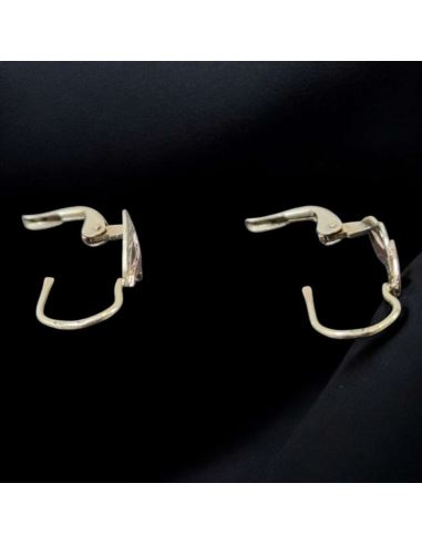 Kolczyki Dwukolorowe Łezka 1,45g pr.585