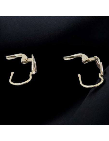 Kolczyki Dwukolorowe Łezka 1,45g pr.585