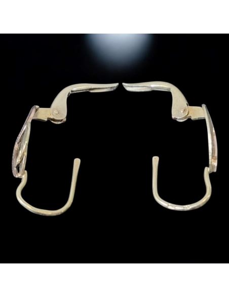 Kolczyki Dwukolorowe Łezka 1,45g pr.585