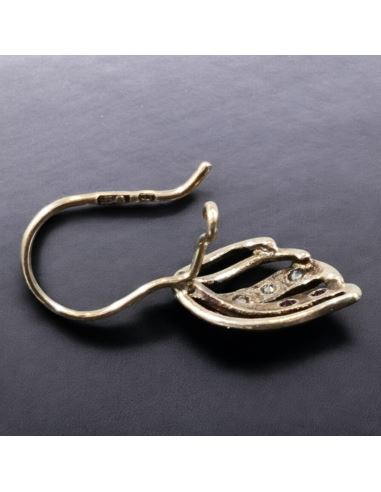 Kolczyki Listki z Kamieniami p585 1,98g