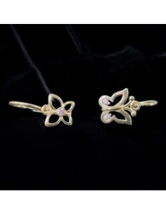 Kolczyki Asymetryczne Motylki 1,03g pr.585 2