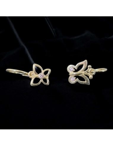 Kolczyki Asymetryczne Motylki 1,03g pr.585