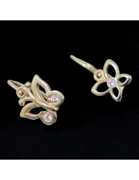 Kolczyki Asymetryczne Motylki 1,03g pr.585