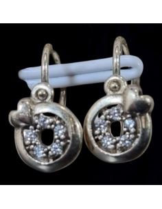 Kolczyki Kółko z Małym Sercem 585 1,24g