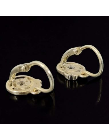 Kolczyki Kółko z Małym Sercem 585 1,24g