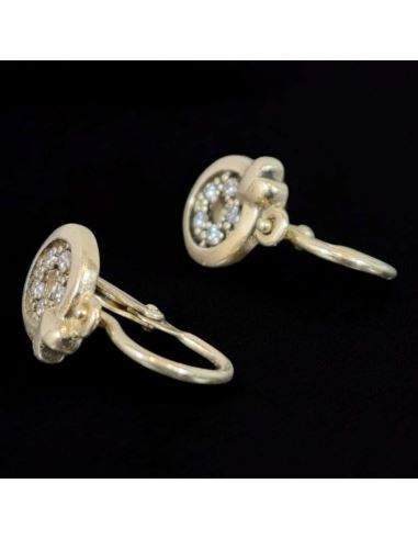 Kolczyki Kółko z Małym Sercem 585 1,24g