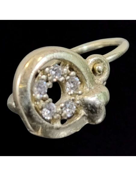 Kolczyki Kółko z Małym Sercem 585 1,24g