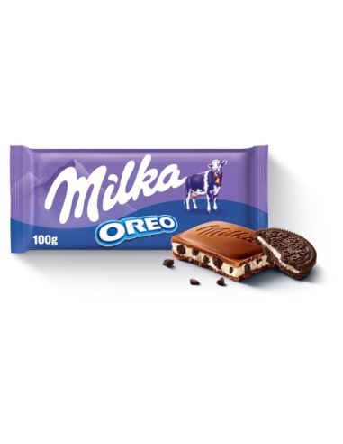 Milka czekolada mleczna z kawałkami ciasteczek Oreo 100 g mała tabliczka