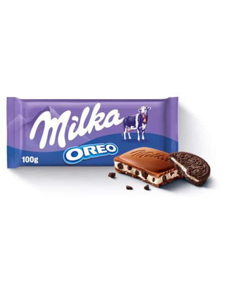 Milka czekolada mleczna z kawałkami ciasteczek Oreo 100 g mała tabliczka