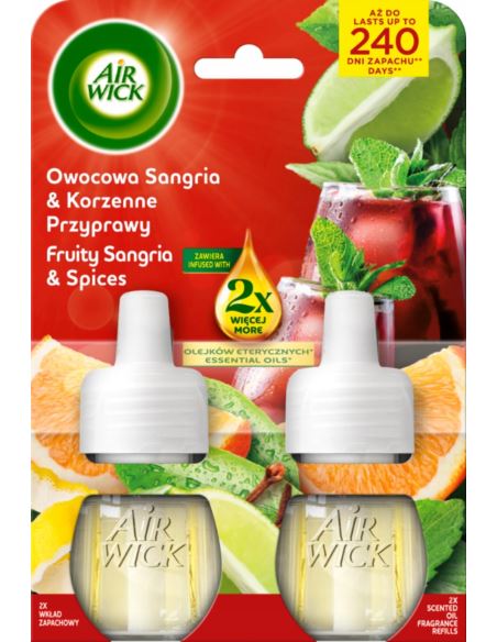 Air Wick Wkład do Odświeżacza Owocowa Sangria & Korzenne Przyprawy 2x19ml