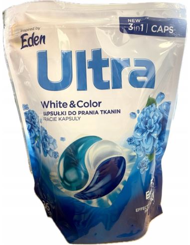 ULTRA Kapsułki do prania WHITE & COLOR efekt EDEN FRESH ESCAPE 36 sztuk