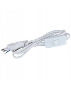 Kabel z przełącznikiem 2x0,75 1,5m BIAŁY