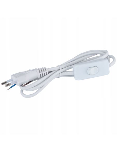 Kabel z przełącznikiem 2x0,75 1,5m BIAŁY