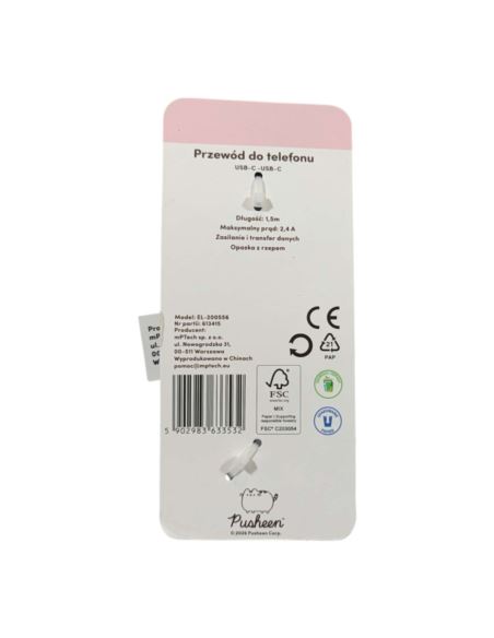 Pusheen Przewód USB-A USB-C 1,5m Różne Kolory