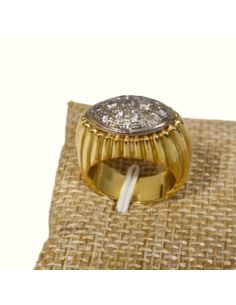 Sygnet wysadzany kamieniami 13,92g pr.750 r.13 2