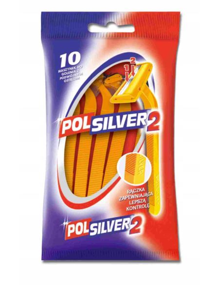 Maszynka jednorazowa do golenia POLSILVER 2 10 szt.