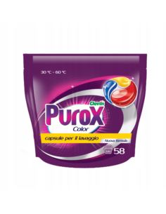 Kapsułki żelowe do prania PUROX TriCaps color 58 szt do