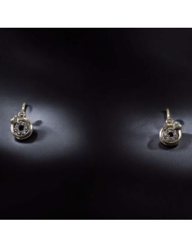 Kolczyki Kółko z Małym Sercem 585 1,24g