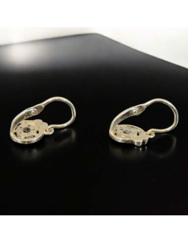 Kolczyki Kółko z Małym Sercem 585 1,24g