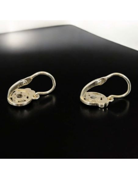 Kolczyki Kółko z Małym Sercem 585 1,24g