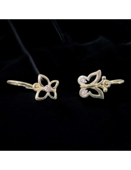 Kolczyki Asymetryczne Motylki 1,03g pr.585