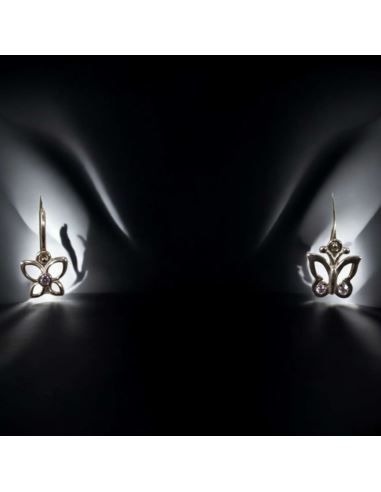 Kolczyki Asymetryczne Motylki 1,03g pr.585