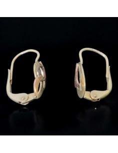 Kolczyki Dwukolorowe Łezka 1,45g pr.585 2