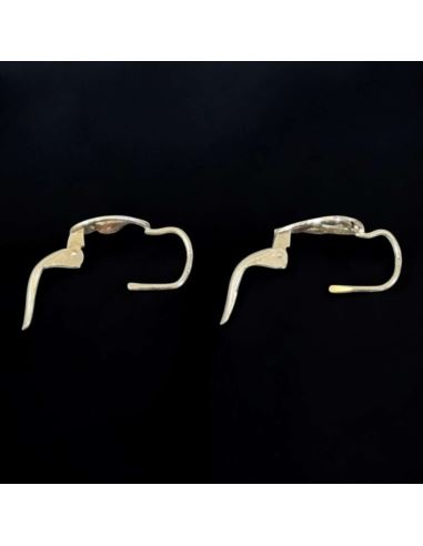 Kolczyki Dwukolorowe Łezka 1,45g pr.585