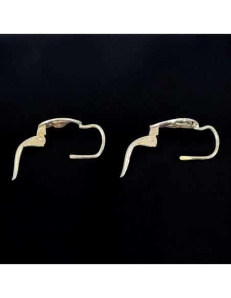 Kolczyki Dwukolorowe Łezka 1,45g pr.585