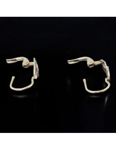 Kolczyki Dwukolorowe Łezka 1,45g pr.585