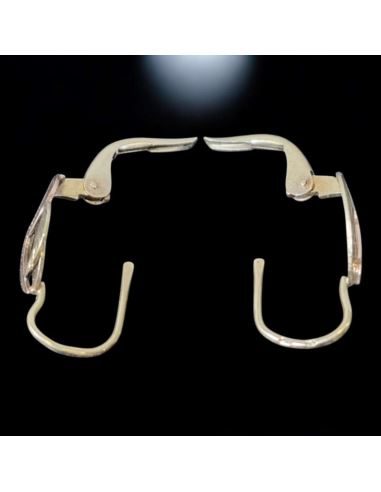 Kolczyki Dwukolorowe Łezka 1,45g pr.585