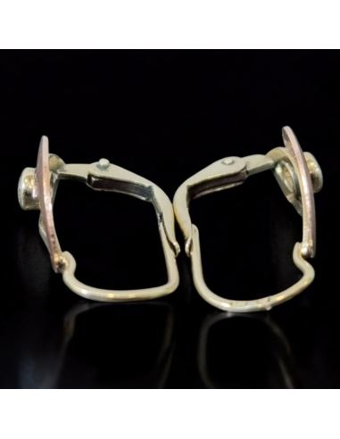 Kolczyki Dwukolorowe Z Oczkiem 1,73g pr.585